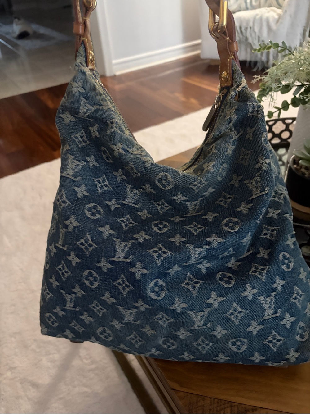Vintage Louis Vuitton Denim Baggy GM Blue - Picture 10 of 16
